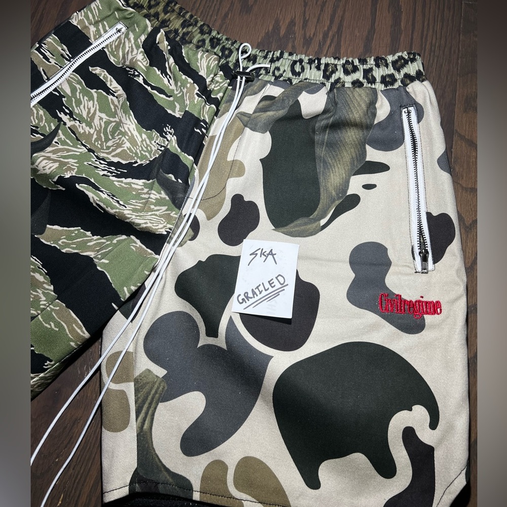 Rare Civil Regime Jungle Camo shorts New Never Worn
